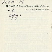 Kirksville College of Osteopathic Medicine 1976 Annual Report Summary