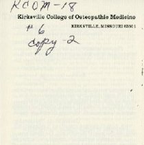 Kirksville College of Osteopathic Medicine 1976 Annual Report Summary