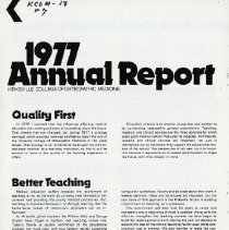 Kirksville College of Osteopathic Medicine 1977 Annual Report Summary