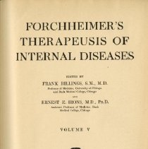 Forchheimer's Therapeusis of Internal Diseases Volume V