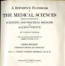 A Reference Handbook of The Medical Sciences, 3rd Edition, Volume 7