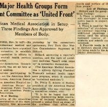 Six Major Health Groups Form Joint Committee as 'United Front'