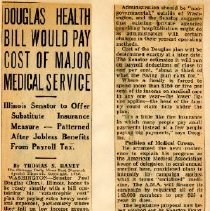 Douglas Health Bill Would Pay Cost of Major Medical Service