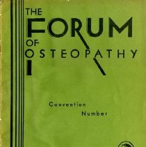 The Forum of Osteopathy Convention Number Volume 9 Number 6