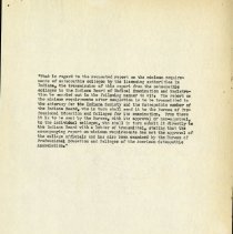 Transcript of a Board Resolution to be Sent to the Indiana Board of Medical