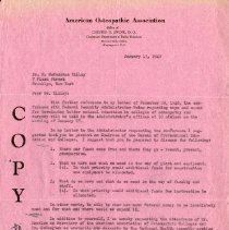 January 1949 Letter to R. McFarlane Tilley from Chester D. Swope