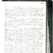 Minutes of the ASO Board of Directors, 1914 Jan 12, p. 105