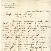 Letter: Charles Still to Judge Amos Steckel