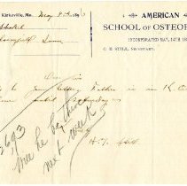 Letter: H.T. Still to W.J. Steckel