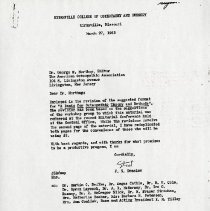 March 1963 Letter to George W. Northup from J.S. Denslow