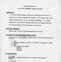 A Suggested Format for: A Basis for Osteopathic Theory and Methods