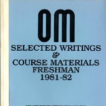 Selected Writings and Course Materials 1981-1982