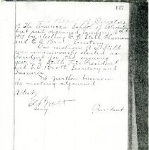 Minutes of the ASO Board of Directors, 1917 Jan 16, p. 147