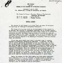 The Program for the Seminar on the Teaching of Osteopathic Technique