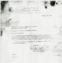 January 1966 to Morris Thompson from Charles L. Ballinger