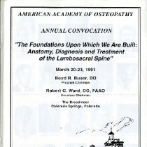 American Academy of Osteopathy Annual Convocation