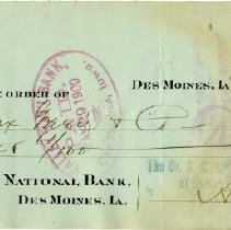 Check Number 1369 from The Dr. S.S. Still College and Infirmary of Osteopat