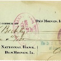 Check Number 1357 from The Dr. S.S. Still College and Infirmary of Osteopat