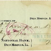 Check Number 1342 from The Dr. S.S. Still College and Infirmary of Osteopat