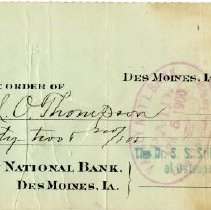 Check Number 1299 from The Dr. S.S. Still College and Infirmary of Osteopat