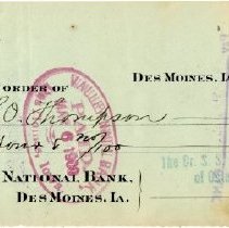 Check Number 1258 from The Dr. S.S. Still College and Infirmary of Osteopat