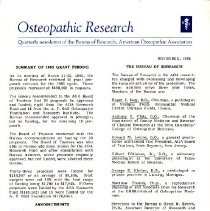 American Osteopathic Association Bureau of Research