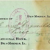 Check Number 1381 from The Dr. S.S. Still College and Infirmary of Osteopat