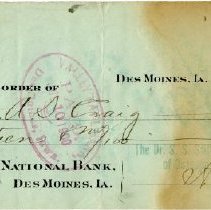 Check Number 1376 from The Dr. S.S. Still College and Infirmary of Osteopat