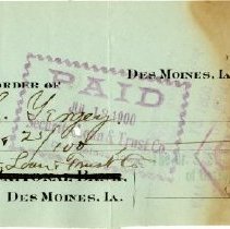 Check Number 7 from The Dr. S.S. Still College and Infirmary of Osteopathy,