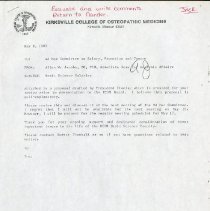 May 1985 Letter to the Committee on Salary, Promotion, and Tenure from Alle