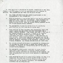 List of Actions Taken by the Executive Council of the Faculty