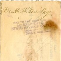 Check Number 87 from The Dr. S.S. Still College and Infirmary of Osteopathy