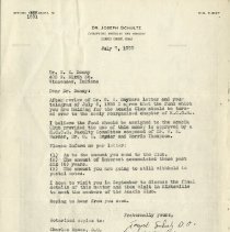 July 1950 Letter to Norman E. Denny from Joseph Schultz