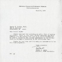 March 1978 Letter to George E. Snyder from Thomas F. Smith