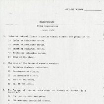 Neuroanatomy Final Examination
