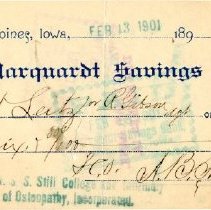 Check Number 120 from The Dr. S.S. Still College and Infirmary of Osteopath