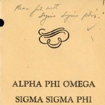 Fraternities Senior Banquet Program