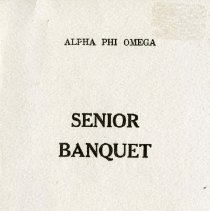 Alpha Phi Omega Senior Banquet Program