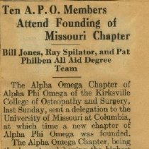 Ten Alpha Phi Omega Members Attend Founding of Missouri Chapter