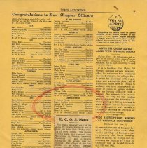 Congratulations to New Chapter Officers