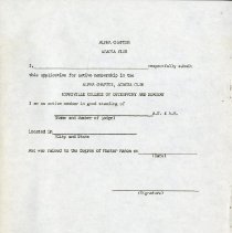 Application for Membership to the Acacia Club