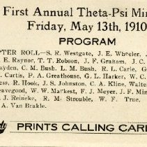 First Annual Theta Psi Minstrel Program