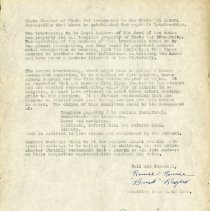 Letter to the Theta Psi Alumni Association Members