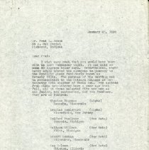 January 1936 Letter to Fred L. Swope from an Unknown Sender