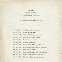 By-Laws Alpha Chapter Phi Sigma Gamma Fraternity