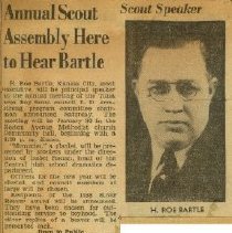 Annual Scout Assembly Here to Hear Bartle