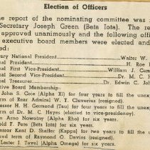 Election of Officers