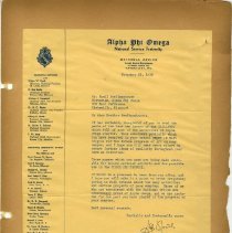 Page Forty-Three of the Alpha Phi Omega Scrapbook