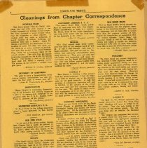 Gleanings from Chapter Correspondence