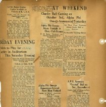 Page Sixty-Eight of the Alpha Phi Omega Scrapbook